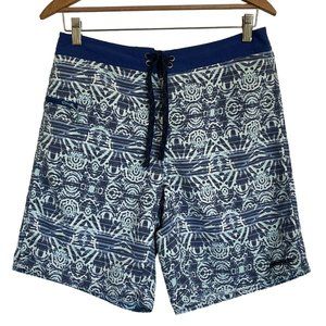 Patagonia Wavefarer Board Shorts - Size 32 Waist - Men's Blue And White Pattern
